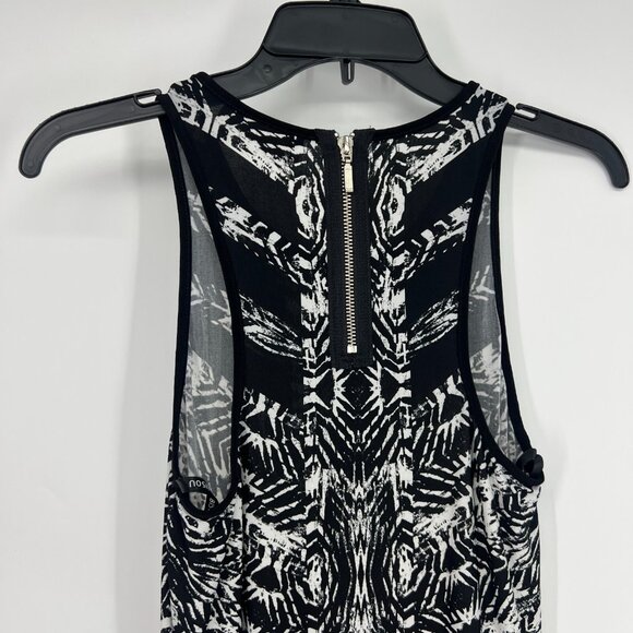 Bisou Bisou Maxi Dress Black Printed Sleeveless Stretch - Picture 8 of 10